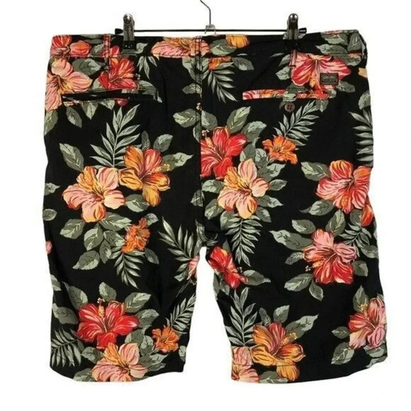 Denim & Supply Ralph Lauren Black Hawaiian Floral Shorts 36 - Picture 2 of 3